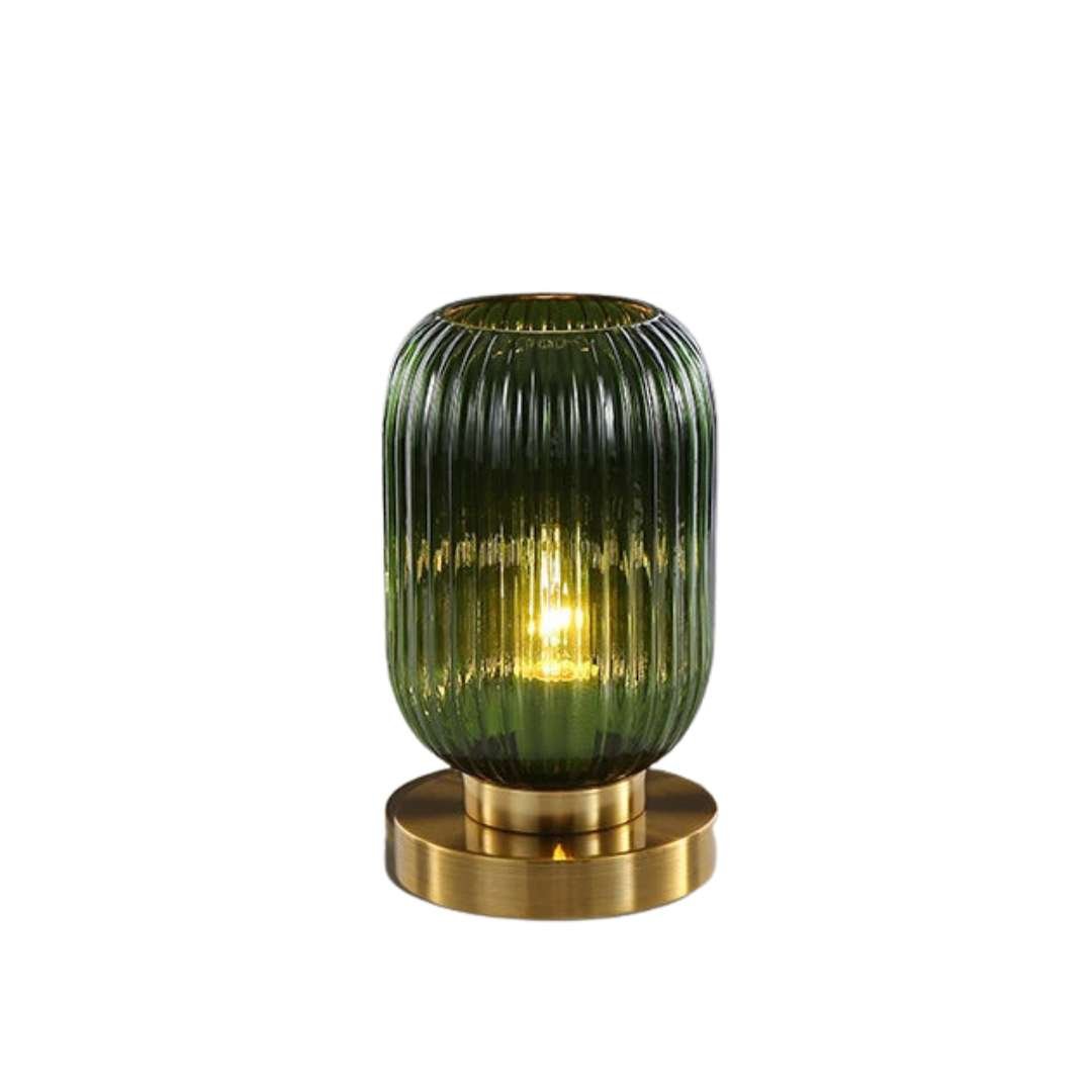 Amber Glass Table Lamp Scandinavian Design