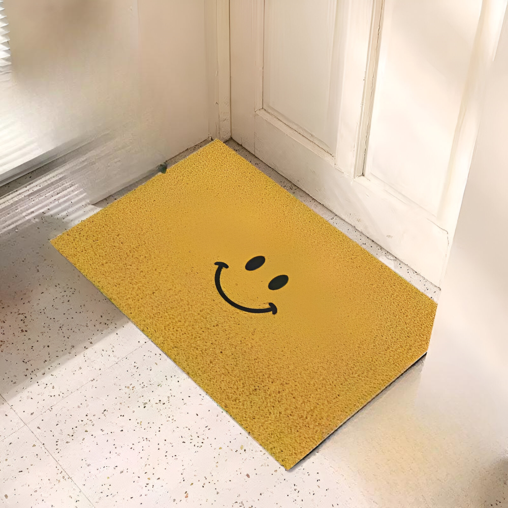 PVC-Rutschfester Fußmatte mit Smiley-Gesicht Bedruckter Eingangsbereich-Teppich