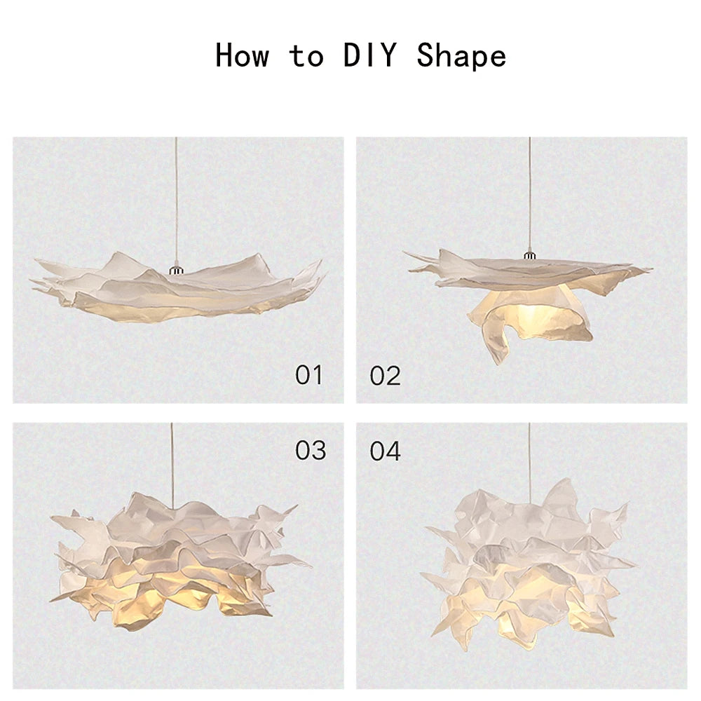 Wolkenlampe aus Papier als dekorative Pendelleuchte für Wohnräume