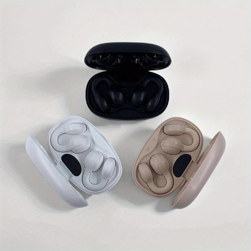 Wireless touch headset earrings with sporty design and charging case