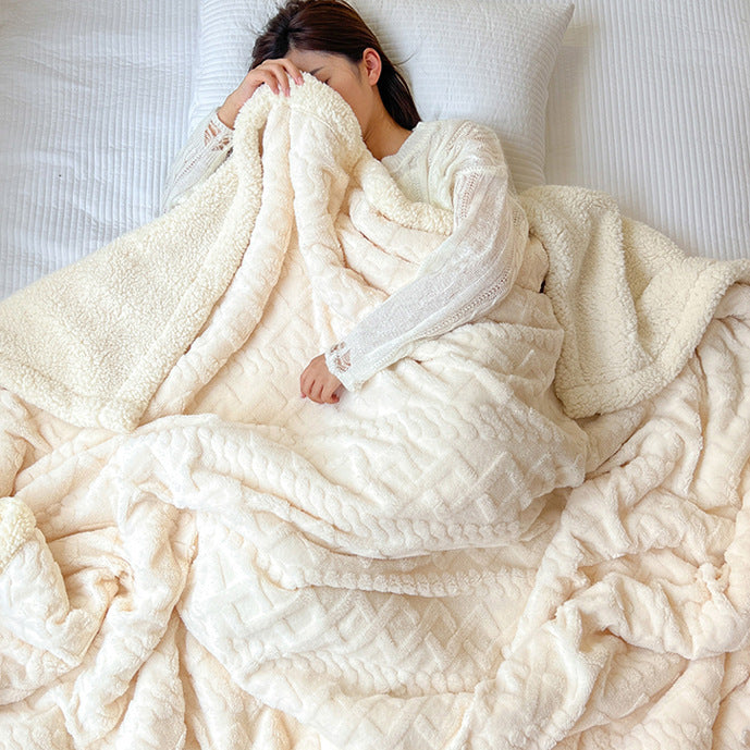 Soft, cuddly blanket with a double-sided design