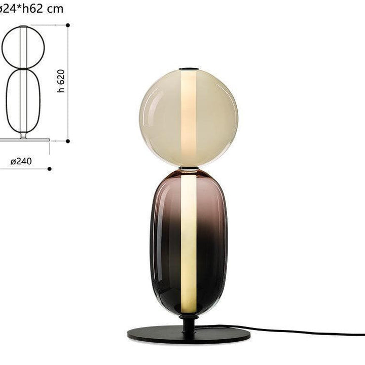 Glass Table Lamp Modern Sculptural Design