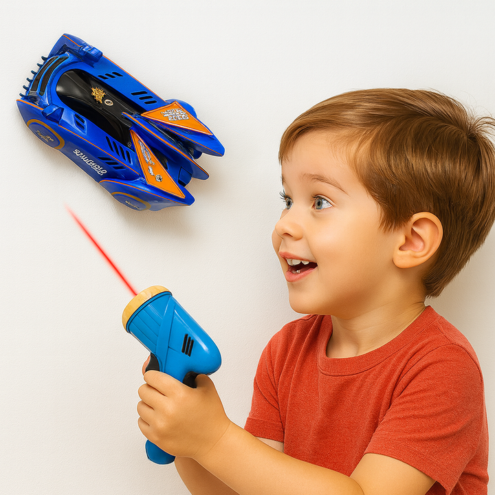 Gravity-powered RC toy car – climbs walls and ceilings