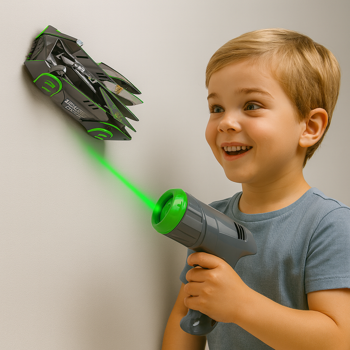 Gravity-powered RC toy car – climbs walls and ceilings