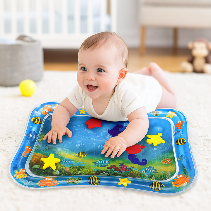 Baby water mat for tummy time and play