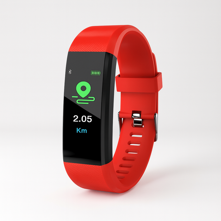 Smartwatch fitness tracker with activity and health functions