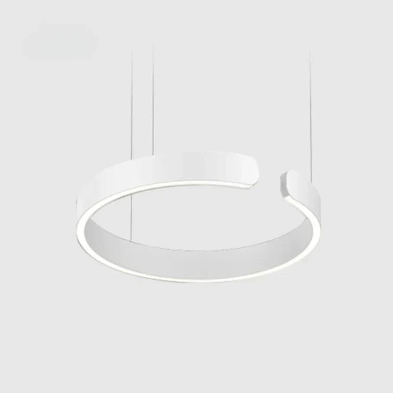 Modern LED pendant light in ring shape with ceiling mounting