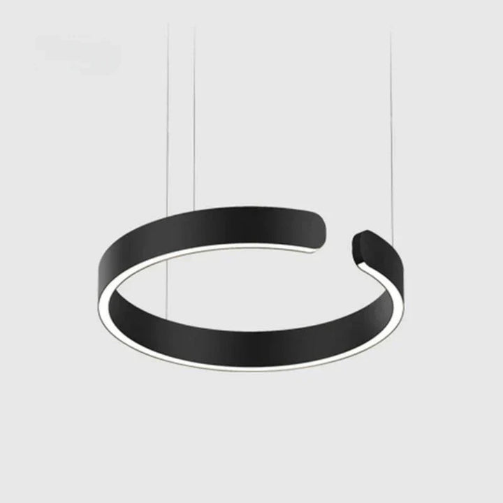 Modern LED pendant light in ring shape with ceiling mounting
