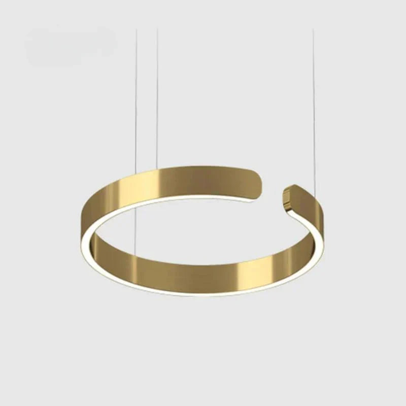 Modern LED pendant light in ring shape with ceiling mounting