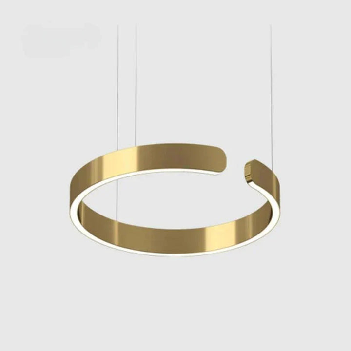 Modern LED pendant light in ring shape with ceiling mounting
