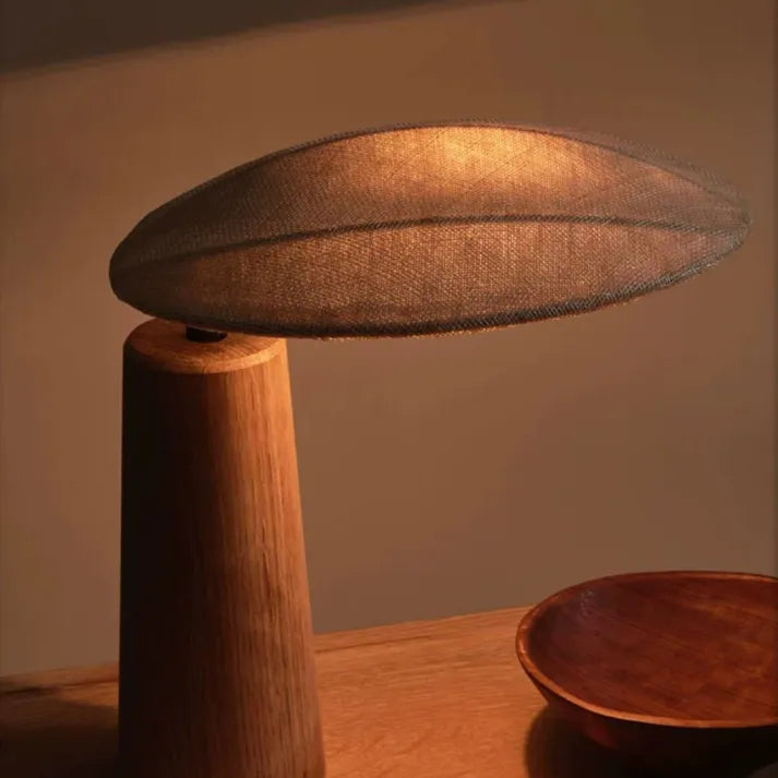 Wabi-Sabi wooden table lamp