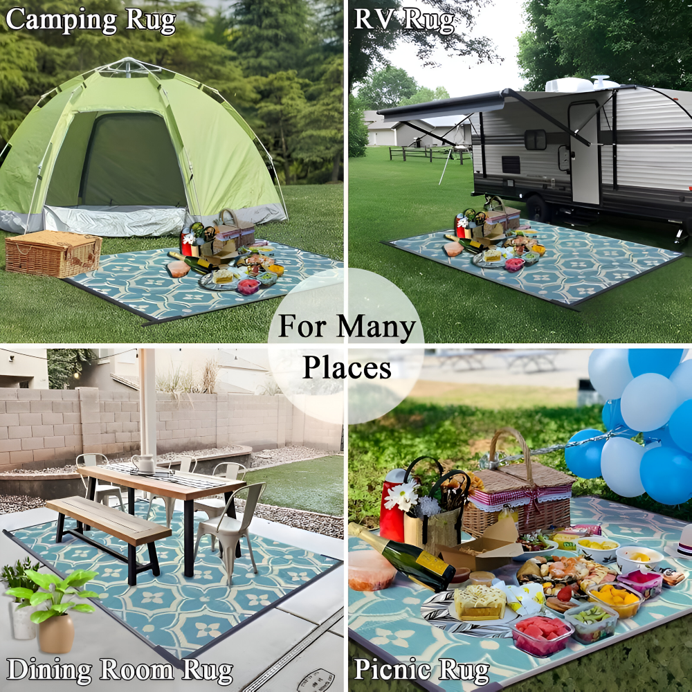 Outdoor-Teppich Polypropylen Geometrisches Design