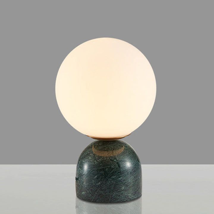 Nordic table lamp with frosted glass and marble base