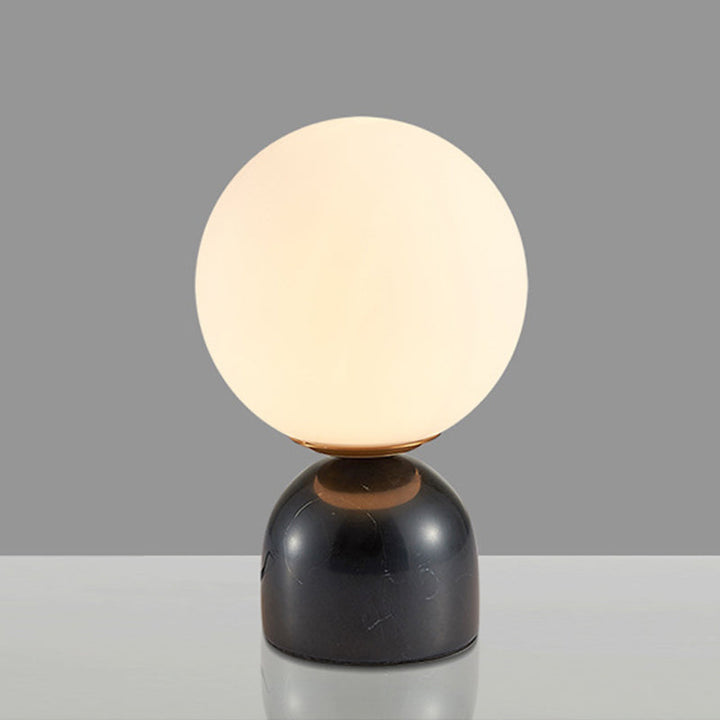 Nordic table lamp with frosted glass and marble base