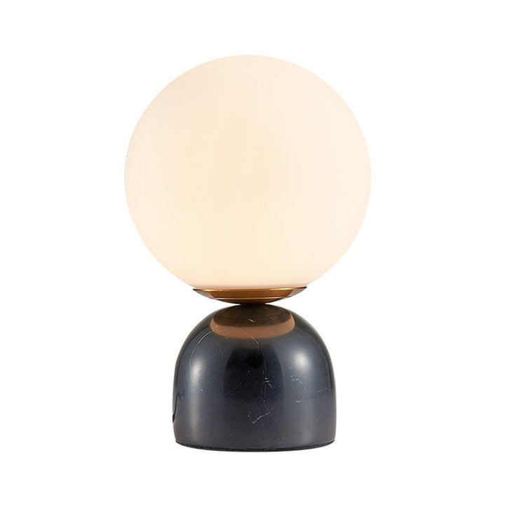 Nordic table lamp with frosted glass and marble base