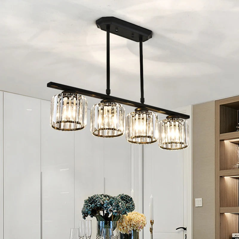 Modern designer pendant light with multiple light sources for dining room and kitchen