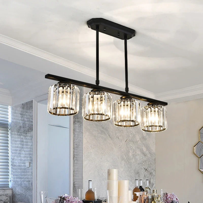Modern designer pendant light with multiple light sources for dining room and kitchen