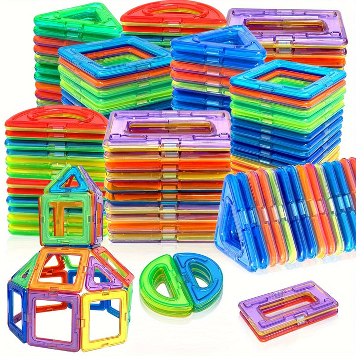 Magnetic building blocks playset for children