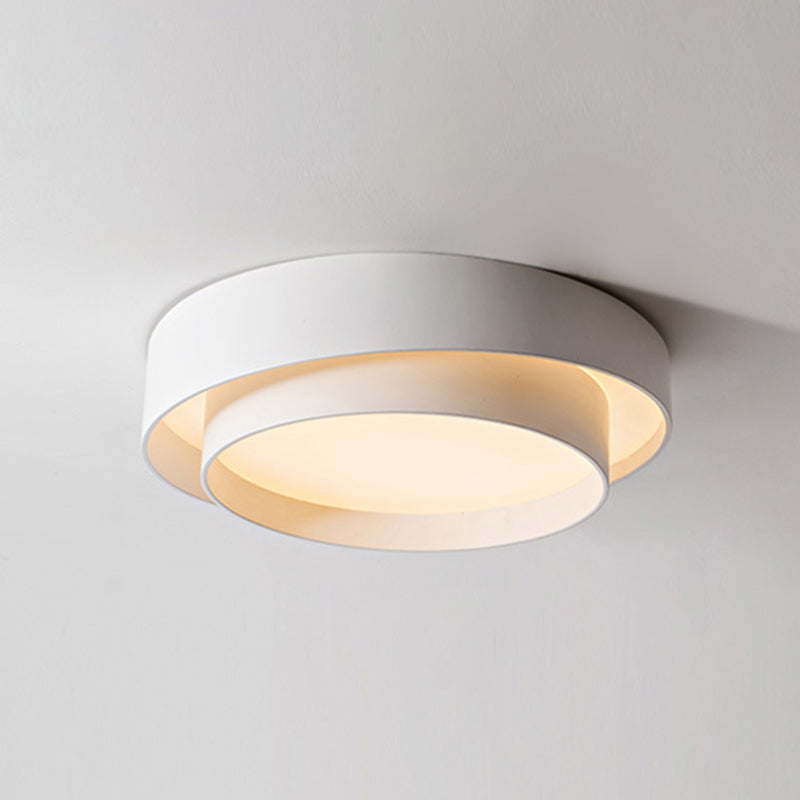 White Metal Circular Flush mount Ceiling Lamp Nordic Style LED Flush Mount Lighting for Bedroom Clearhalo 'Ceiling Lights' 'Close To Ceiling Lights' 'Lighting' 2609762