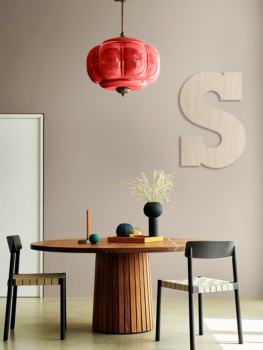 Vintage ceiling light made of frosted glass