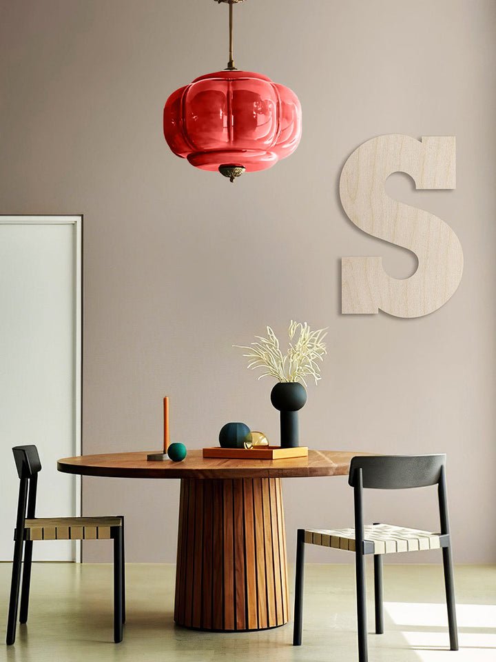 Vintage ceiling light made of frosted glass