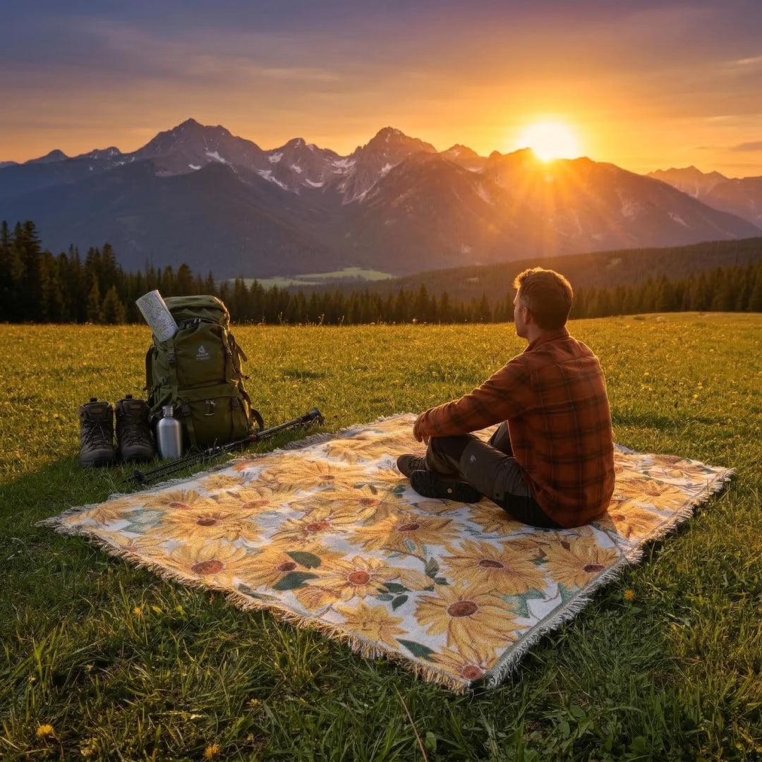 Picknickdecke Wasserdicht Leichtes Blumendesign 180x230cm