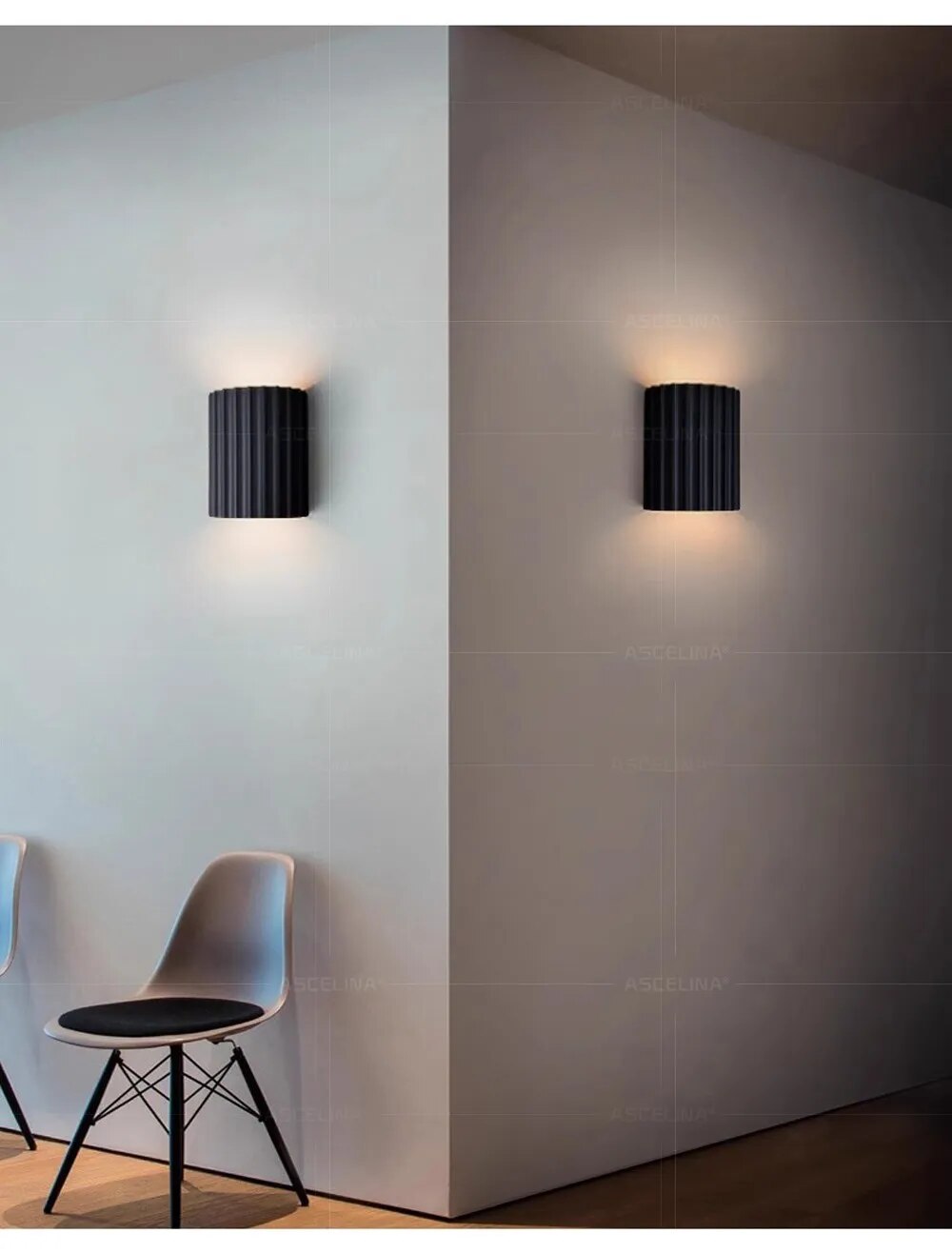 Modern, stylish LED wall light for living room and hallway