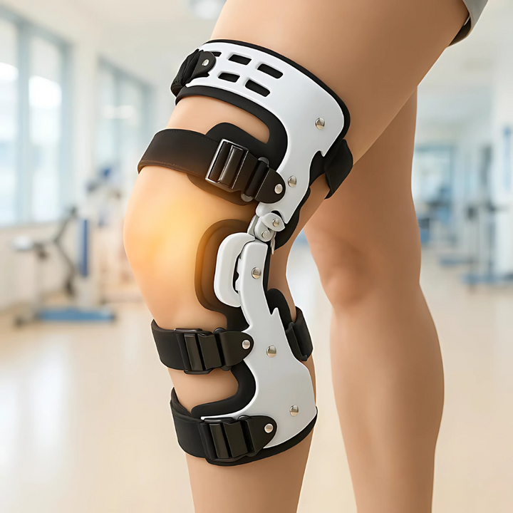 Knee brace with adjustable relief function for everyday life and leisure