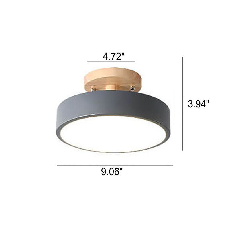 Dimmable modern LED ceiling light made of wood for living room &amp; bedroom