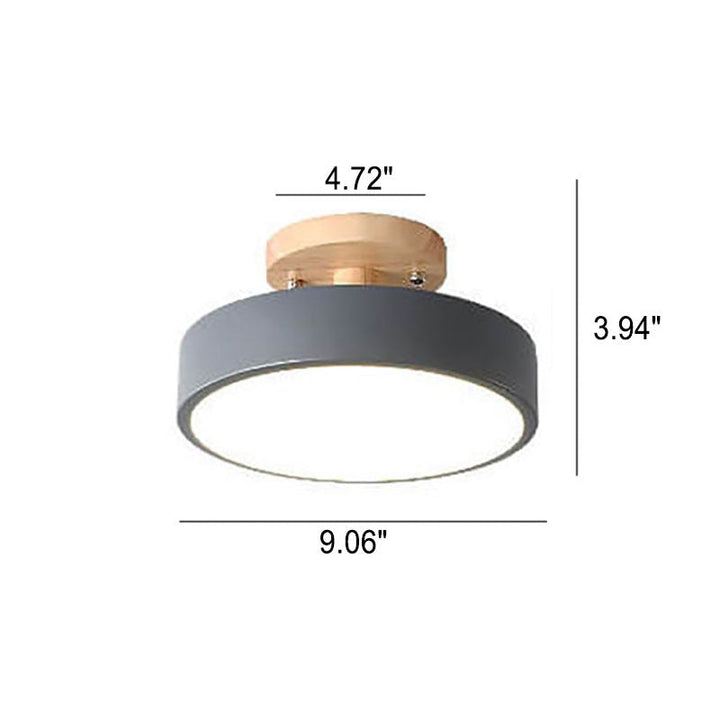 Dimmable modern LED ceiling light made of wood for living room &amp; bedroom