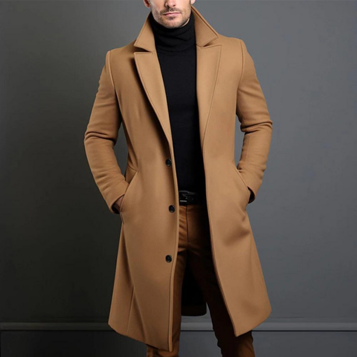 Men's Wool Jacket with Classic Design 