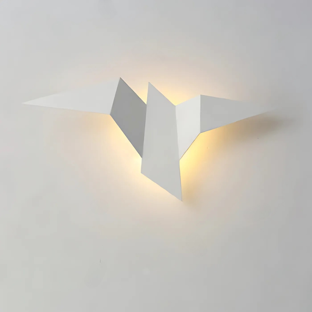 Origami Wandlampe als moderne Leuchte für das Schlafzimmer