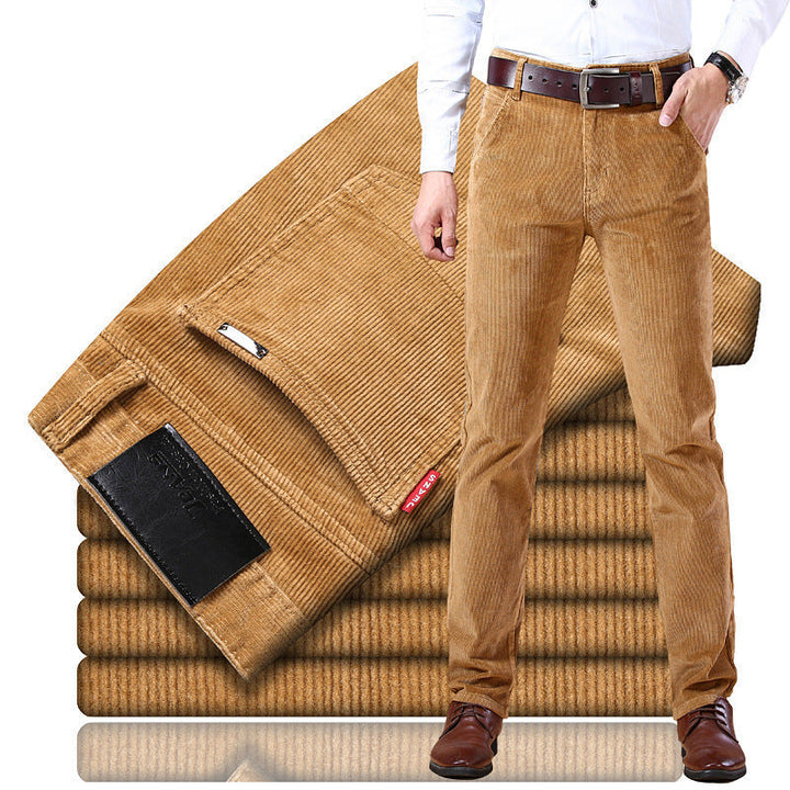 Men's Corduroy Trousers with Retro Design