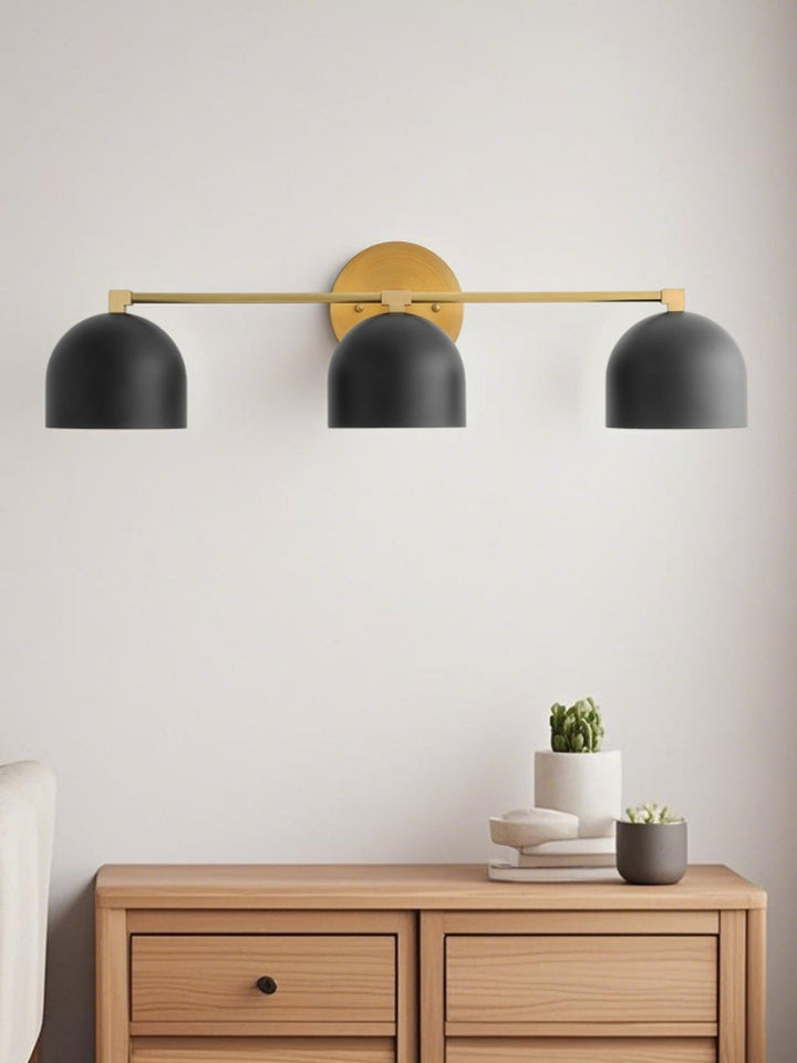 Mid-century wall light – brass bathroom mirror lamp in retro style