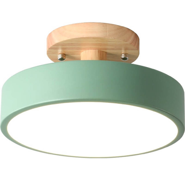 Dimmable modern LED ceiling light made of wood for living room &amp; bedroom
