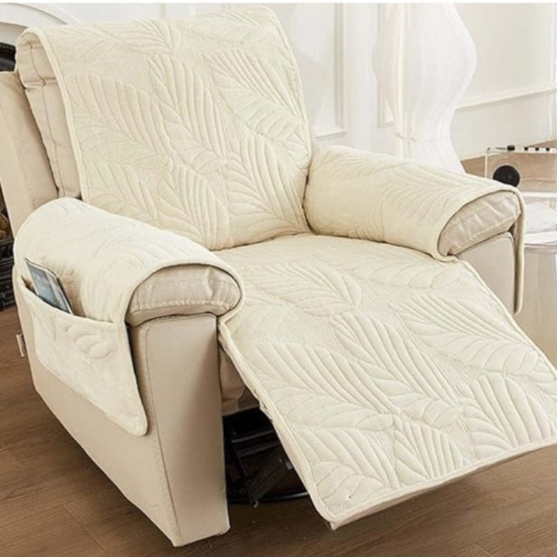Armchair cover – leaf pattern throw for recliners