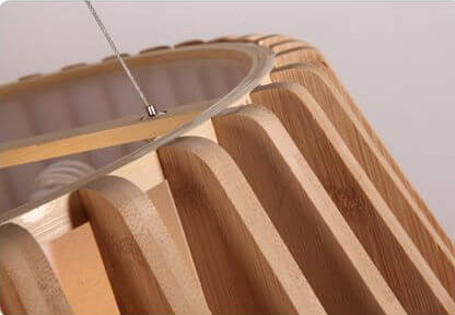 Round ceiling light in wood look, Nordic style 