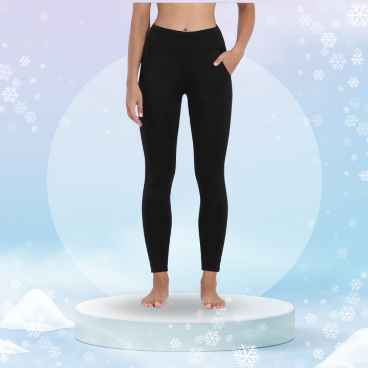 Damen Thermo Leggings Mit Fleecefutter Für Winter