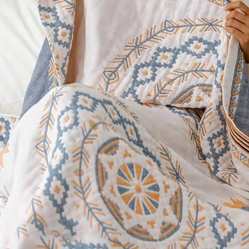 Mandala Cotton Blanket – Boho Plaid with Cotton Fabric