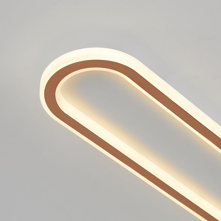 Oval dimmable LED ceiling light with color change – flat &amp; modern