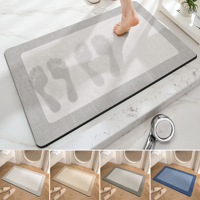 Minimalist Non-Slip Bathroom Mat – Super Absorbent &amp; Quick Drying