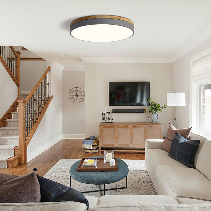 Modern LED ceiling light with a round design for living rooms and bedrooms