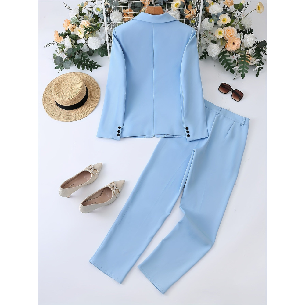 Women's Business Classic Pantsuit with Jacket and Trousers 