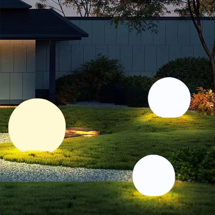 Spherical outdoor light with color change and remote control