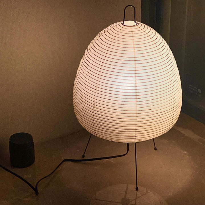 Japanese rice paper lamp – Minimalist design &amp; soft light for tranquil rooms