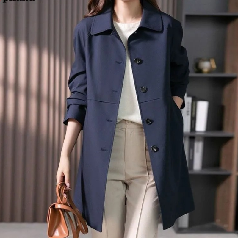 Women's Short Single-Breasted Trench Coat
