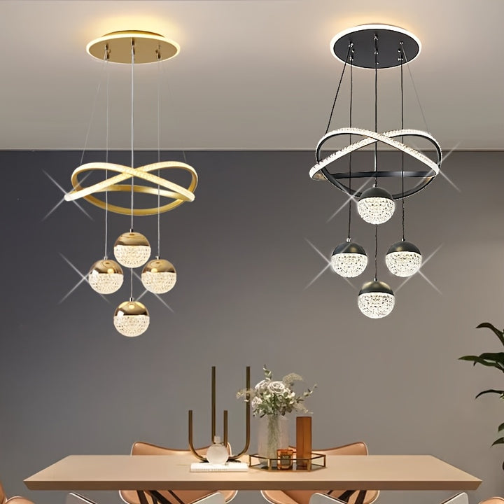 Kristall led kronleuchter modern für esszimmer