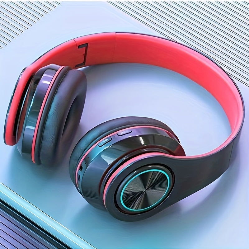 Headband headphones with microphone, card slot and wireless Bluetooth mode