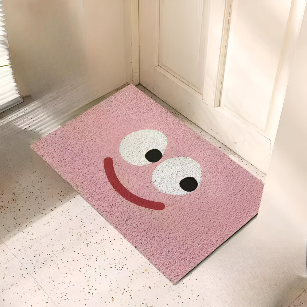 PVC-Rutschfester Fußmatte mit Smiley-Gesicht Bedruckter Eingangsbereich-Teppich