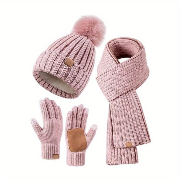 Women's winter set with hat, scarf and gloves